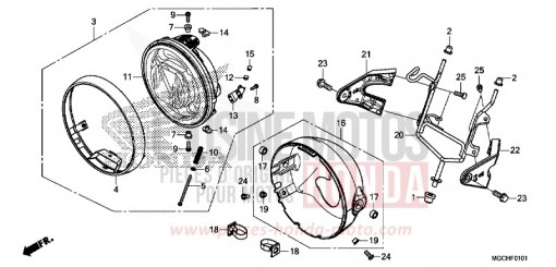 HEADLIGHT (CB1100CA/CAD/NA/NAD) CB1100CAH de 2017